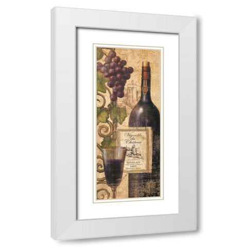 Wine Tasting I White Modern Wood Framed Art Print with Double Matting by Zaccheo, John