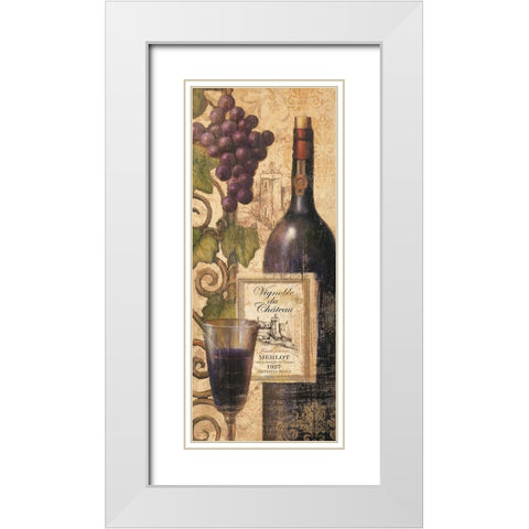 Wine Tasting I White Modern Wood Framed Art Print with Double Matting by Zaccheo, John
