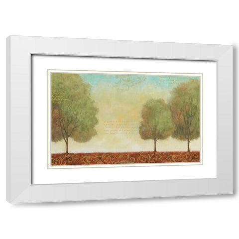 Beautiful Day I White Modern Wood Framed Art Print with Double Matting by Zaccheo, John