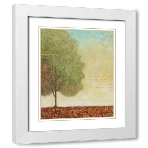 Beautiful Day II White Modern Wood Framed Art Print with Double Matting by Zaccheo, John