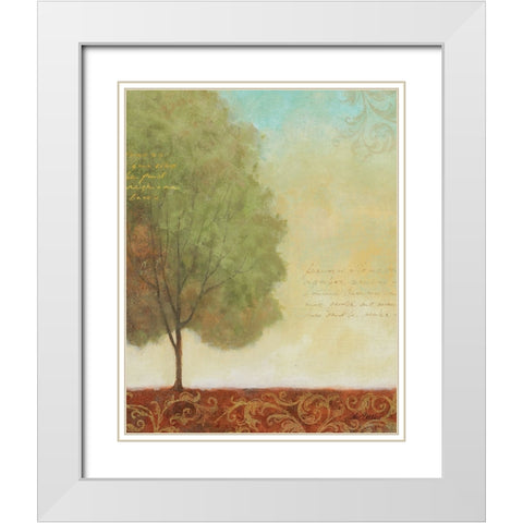 Beautiful Day II White Modern Wood Framed Art Print with Double Matting by Zaccheo, John