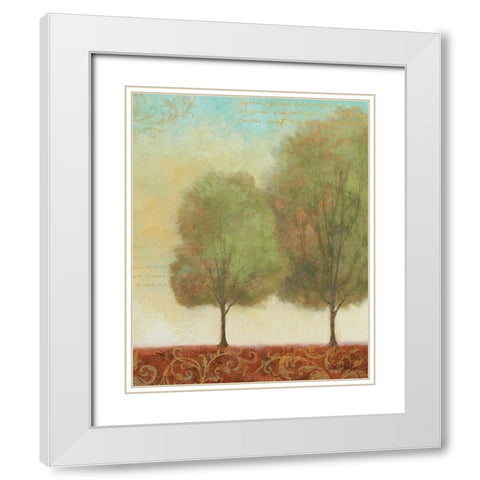 Beautiful Day III White Modern Wood Framed Art Print with Double Matting by Zaccheo, John