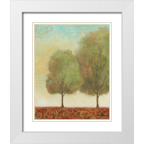 Beautiful Day III White Modern Wood Framed Art Print with Double Matting by Zaccheo, John