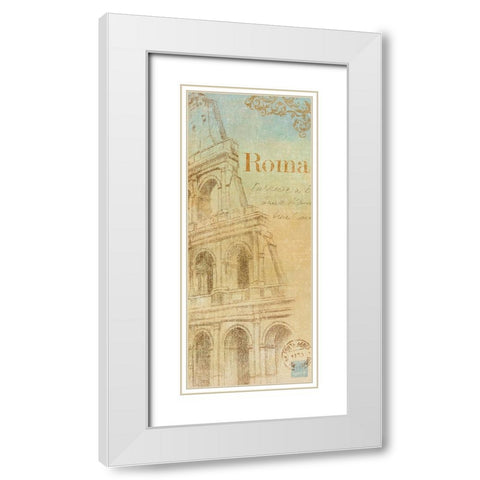 Travel Monuments IV White Modern Wood Framed Art Print with Double Matting by Zaccheo, John