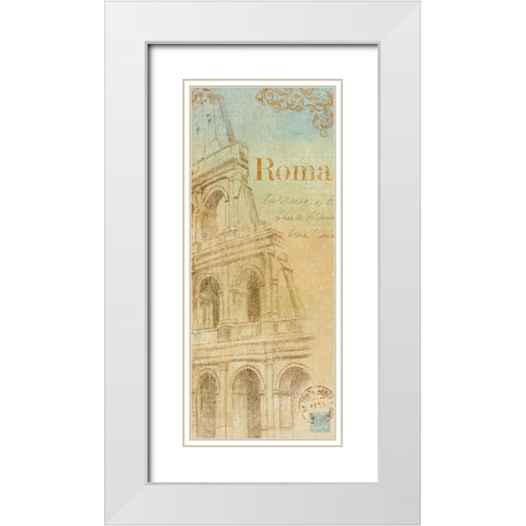 Travel Monuments IV White Modern Wood Framed Art Print with Double Matting by Zaccheo, John