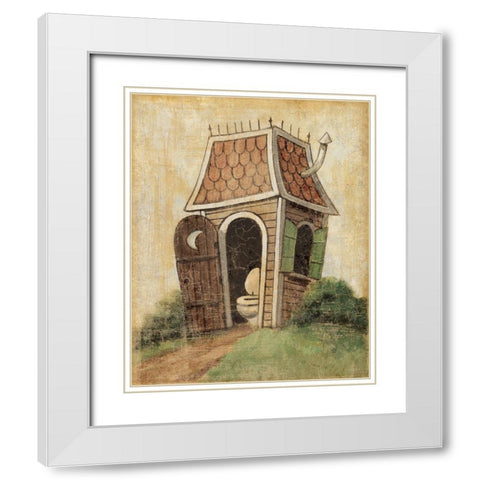 Outhouse I White Modern Wood Framed Art Print with Double Matting by Zaccheo, John