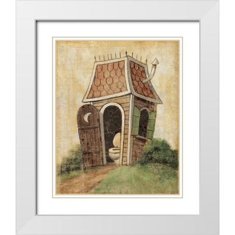 Outhouse I White Modern Wood Framed Art Print with Double Matting by Zaccheo, John