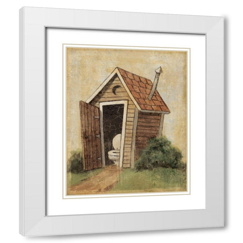 Outhouse II White Modern Wood Framed Art Print with Double Matting by Zaccheo, John