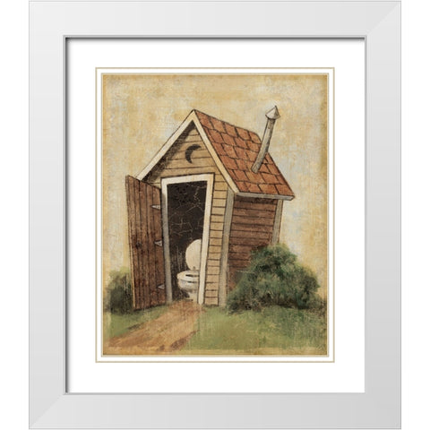 Outhouse II White Modern Wood Framed Art Print with Double Matting by Zaccheo, John