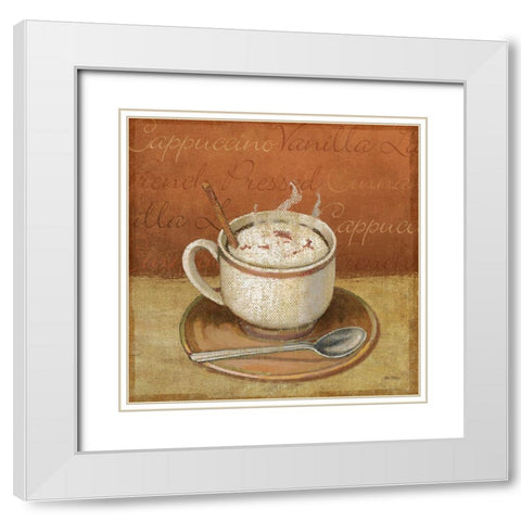 Cream And Sugar III White Modern Wood Framed Art Print with Double Matting by Zaccheo, John
