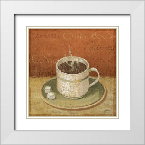 Cream And Sugar IV White Modern Wood Framed Art Print with Double Matting by Zaccheo, John
