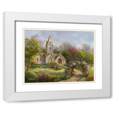 Worship in its Glory White Modern Wood Framed Art Print with Double Matting by Boehme, Nicky