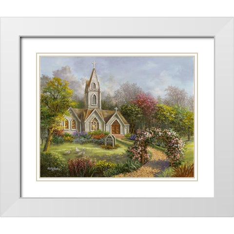 Worship in its Glory White Modern Wood Framed Art Print with Double Matting by Boehme, Nicky