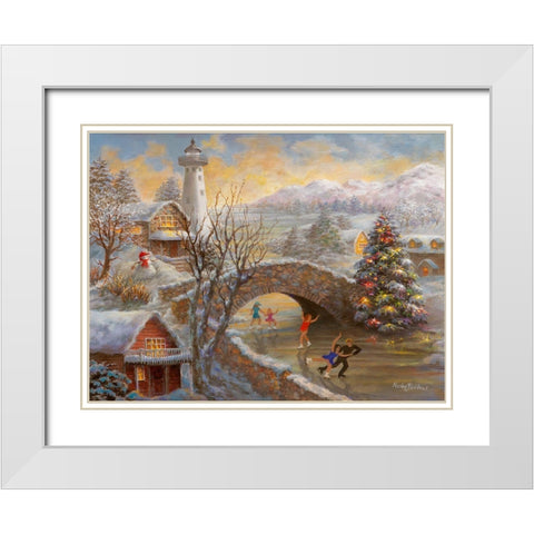 The Joyous Season White Modern Wood Framed Art Print with Double Matting by Boehme, Nicky