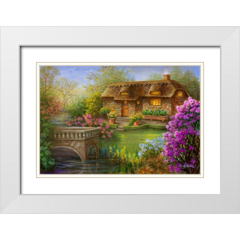 My Summer Hideaway White Modern Wood Framed Art Print with Double Matting by Boehme, Nicky
