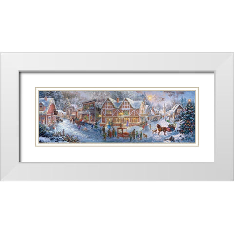 Getting Ready for Christmas White Modern Wood Framed Art Print with Double Matting by Boehme, Nicky