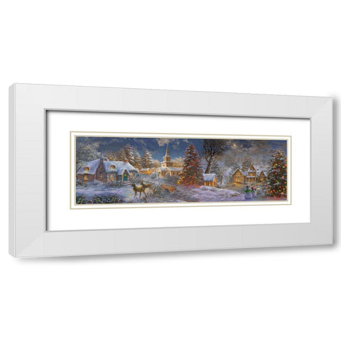 Stillness of Christmas White Modern Wood Framed Art Print with Double Matting by Boehme, Nicky