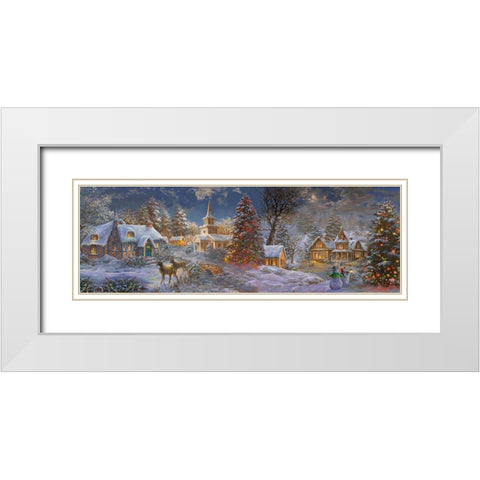Stillness of Christmas White Modern Wood Framed Art Print with Double Matting by Boehme, Nicky