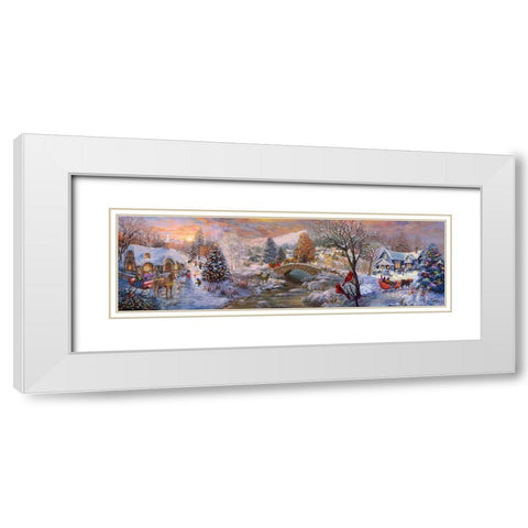 To Grandmaâ€™s House We Go White Modern Wood Framed Art Print with Double Matting by Boehme, Nicky