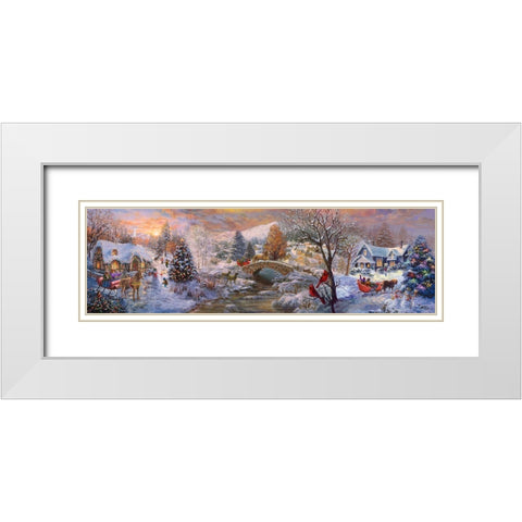 To Grandmaâ€™s House We Go White Modern Wood Framed Art Print with Double Matting by Boehme, Nicky