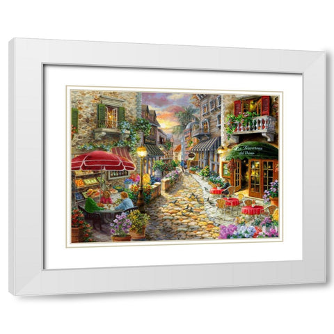 Early Evening in Avola White Modern Wood Framed Art Print with Double Matting by Boehme, Nicky