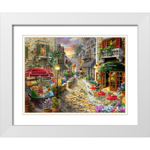 Early Evening in Avola White Modern Wood Framed Art Print with Double Matting by Boehme, Nicky