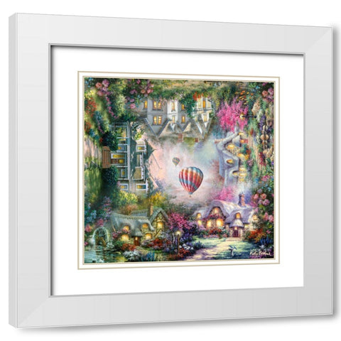 Home White Modern Wood Framed Art Print with Double Matting by Boehme, Nicky