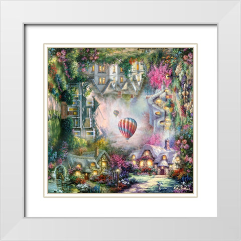 Home White Modern Wood Framed Art Print with Double Matting by Boehme, Nicky