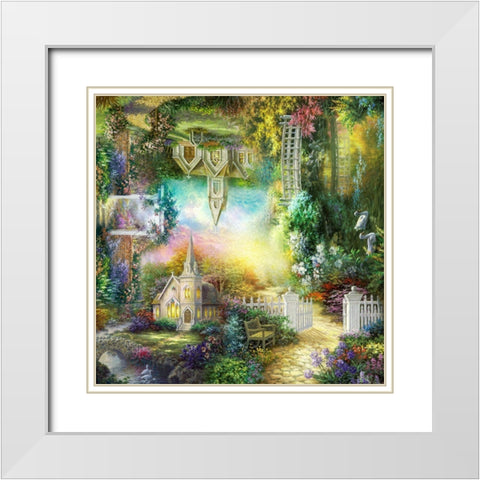 Take Me To Church White Modern Wood Framed Art Print with Double Matting by Boehme, Nicky