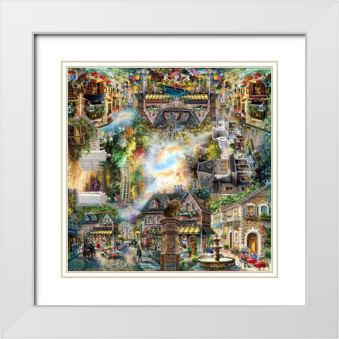 Taking it to the Streets White Modern Wood Framed Art Print with Double Matting by Boehme, Nicky