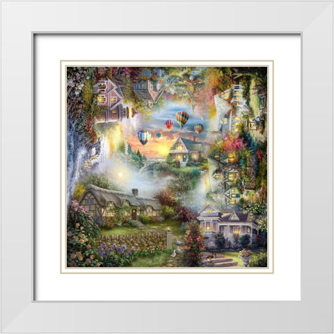 Nickyâ€™s Haven White Modern Wood Framed Art Print with Double Matting by Boehme, Nicky