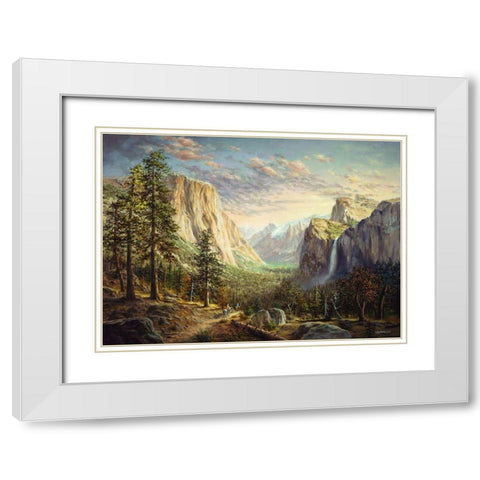 Riding The Range White Modern Wood Framed Art Print with Double Matting by Boehme, Nicky