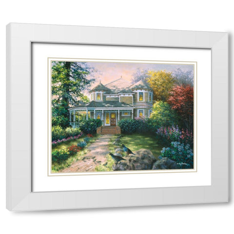 Victorian Interlude White Modern Wood Framed Art Print with Double Matting by Boehme, Nicky
