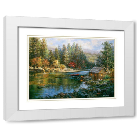 Campers Haven White Modern Wood Framed Art Print with Double Matting by Boehme, Nicky