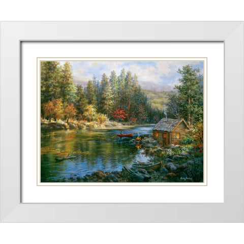 Campers Haven White Modern Wood Framed Art Print with Double Matting by Boehme, Nicky