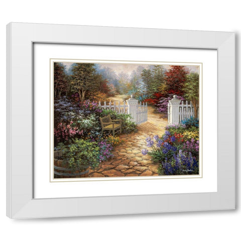 Gateway To Enchantment White Modern Wood Framed Art Print with Double Matting by Boehme, Nicky