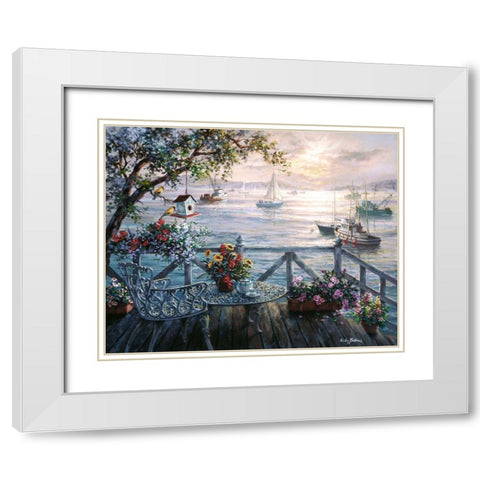Treasures Of The Sea White Modern Wood Framed Art Print with Double Matting by Boehme, Nicky