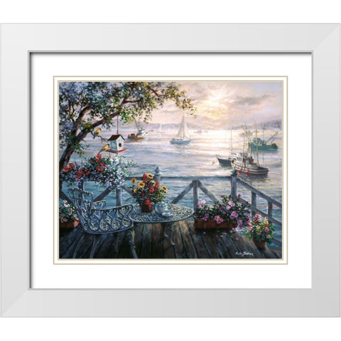 Treasures Of The Sea White Modern Wood Framed Art Print with Double Matting by Boehme, Nicky