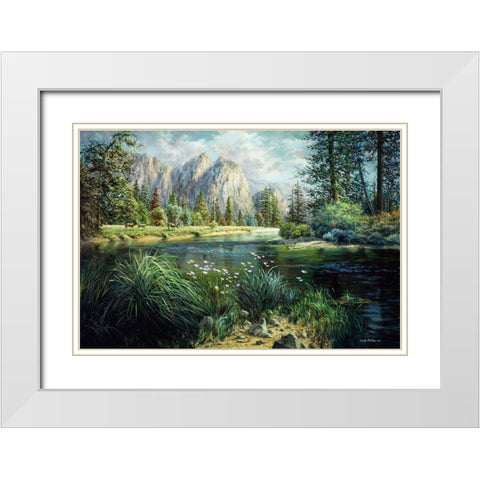 Springtime Abounds White Modern Wood Framed Art Print with Double Matting by Boehme, Nicky
