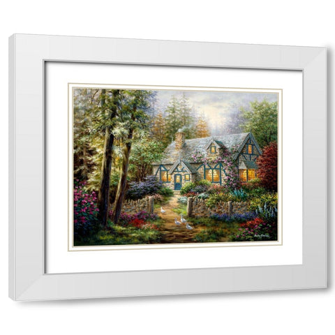 A Country Gem White Modern Wood Framed Art Print with Double Matting by Boehme, Nicky