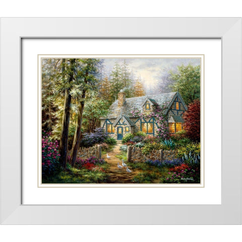 A Country Gem White Modern Wood Framed Art Print with Double Matting by Boehme, Nicky