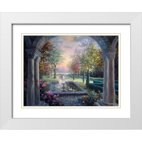 Soulful Mediterranean Tranquility White Modern Wood Framed Art Print with Double Matting by Boehme, Nicky
