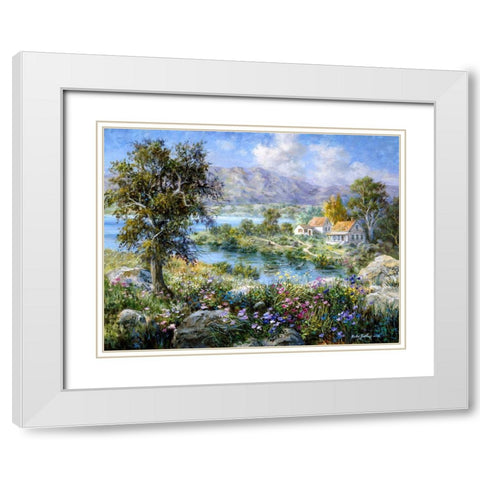 Enchanted Cottage White Modern Wood Framed Art Print with Double Matting by Boehme, Nicky