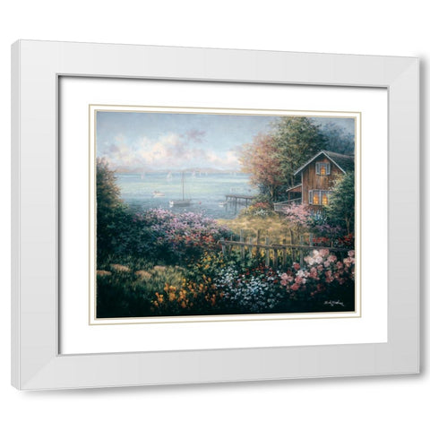 Bays Domain White Modern Wood Framed Art Print with Double Matting by Boehme, Nicky