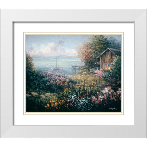 Bays Domain White Modern Wood Framed Art Print with Double Matting by Boehme, Nicky