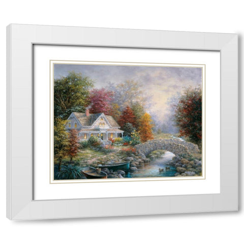 Victorian Splendor White Modern Wood Framed Art Print with Double Matting by Boehme, Nicky