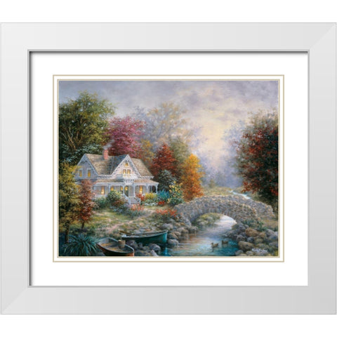 Victorian Splendor White Modern Wood Framed Art Print with Double Matting by Boehme, Nicky