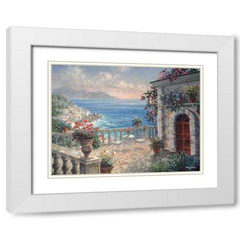 Mediterranean Elegance White Modern Wood Framed Art Print with Double Matting by Boehme, Nicky