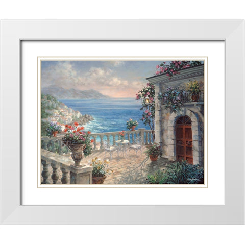 Mediterranean Elegance White Modern Wood Framed Art Print with Double Matting by Boehme, Nicky