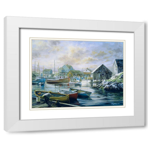 Good Catch For A Lazy Day White Modern Wood Framed Art Print with Double Matting by Boehme, Nicky